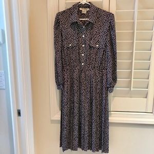Appleseeds Belted Shirt Dress Petite 16 polyester